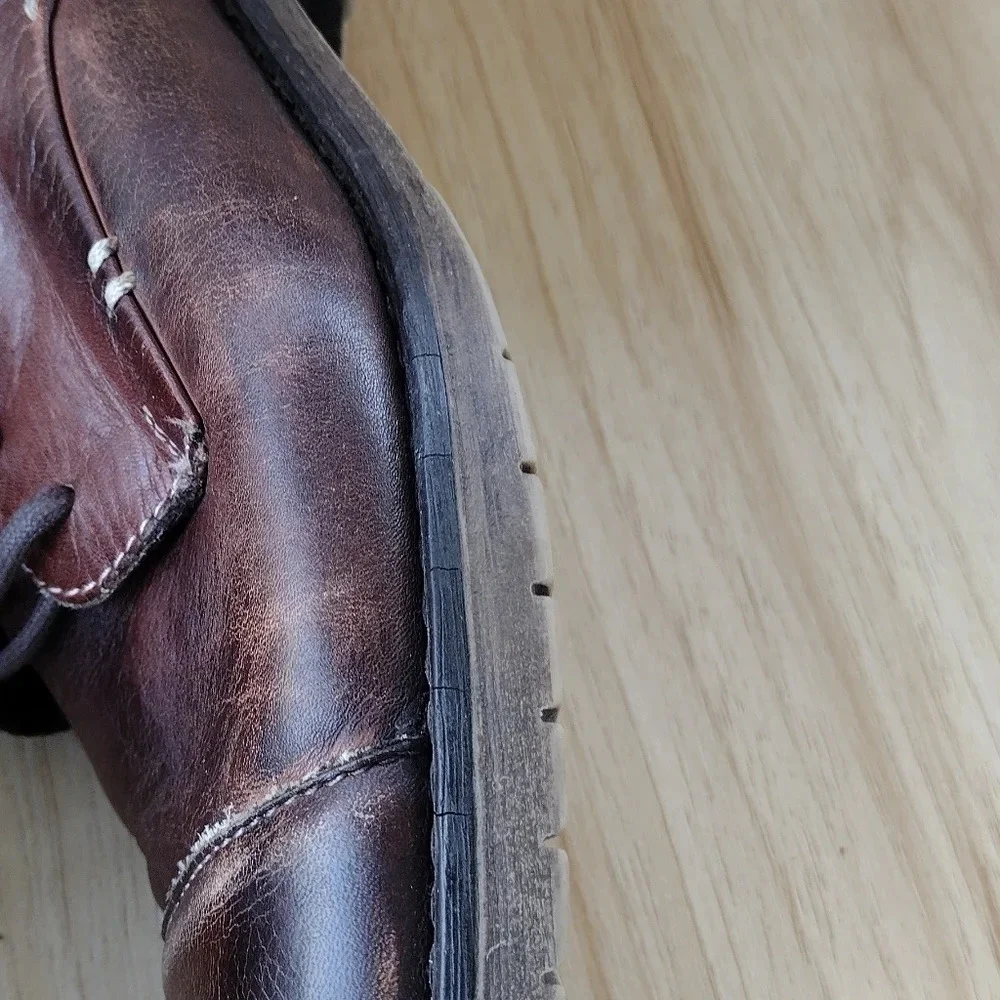 Bed Stu Chukka Boots Men's 8 Casual Ankle Boot Shoes Brown Leather Lace Up